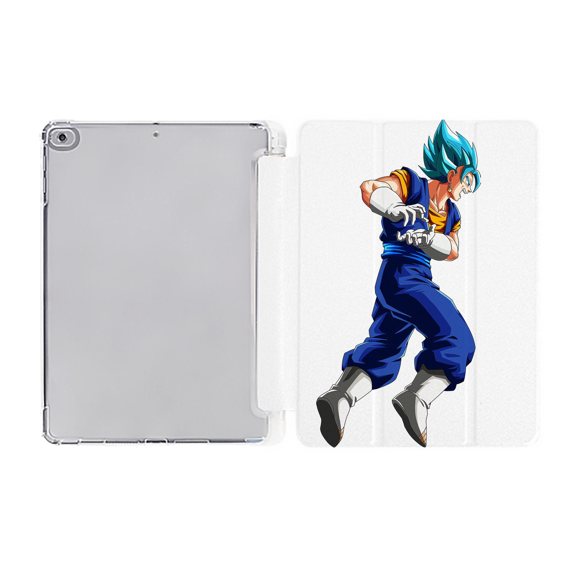 （画像用） ドラゴンボール ベジット DRAGON BALL Vegetto IPad ケース ペン収納付き 三つ折りスタンド PUレザー×シリコン 対応機種9.5/10.5/10.9インチ